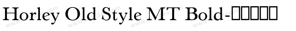 Horley Old Style MT Bold字体转换